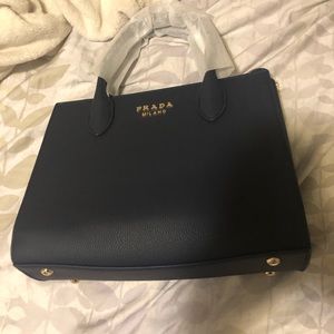 BNWT Prada Navy Leather Purse
